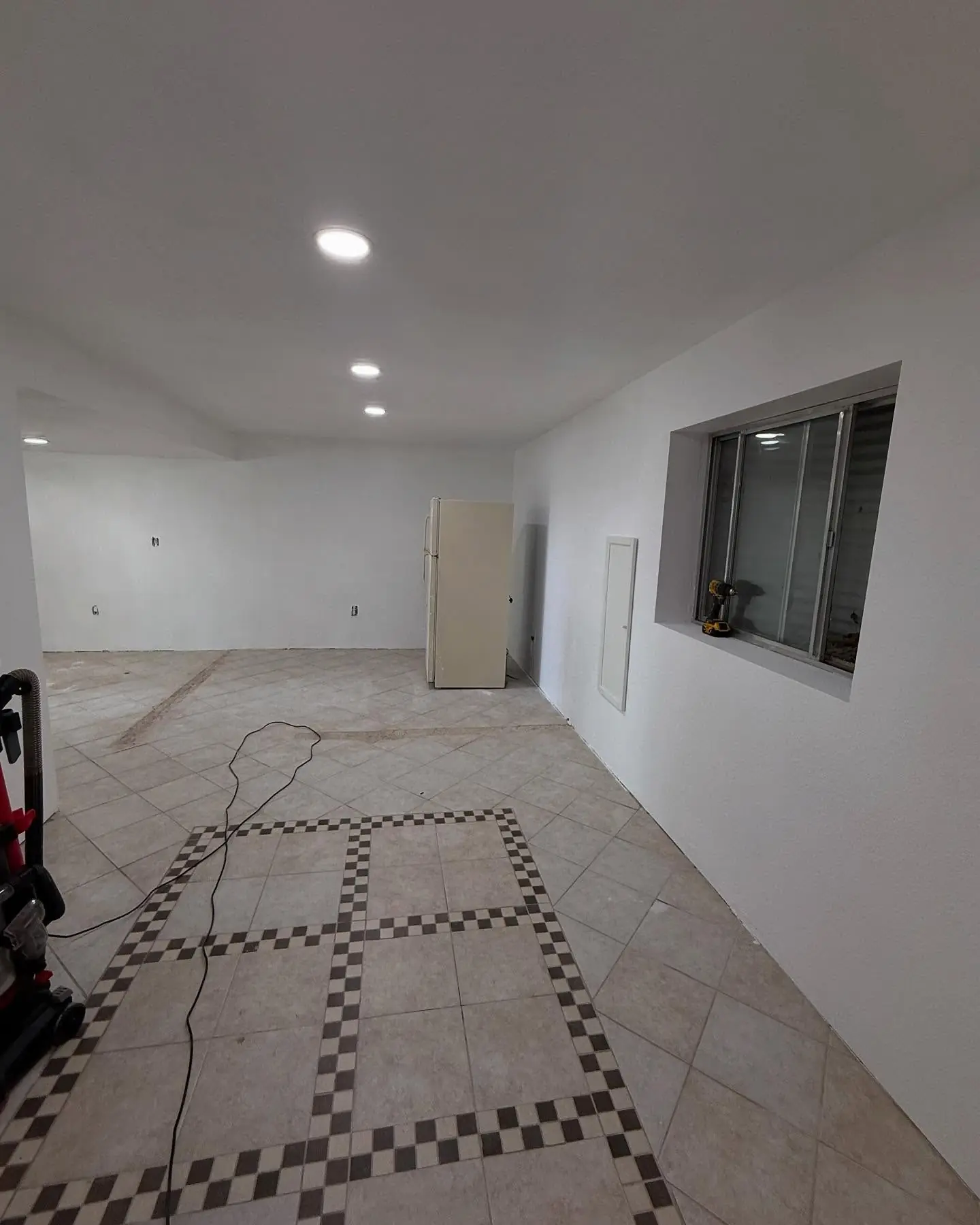 Basement drywall and texture progress by Mountain Ridge Renovations