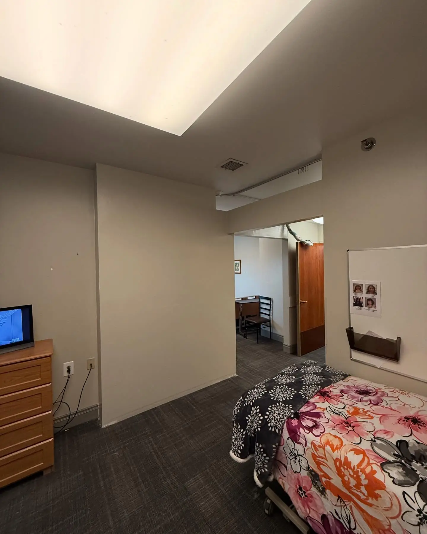 Privacy wall with metal framing used to split a space, built by Mountain Ridge Renovations