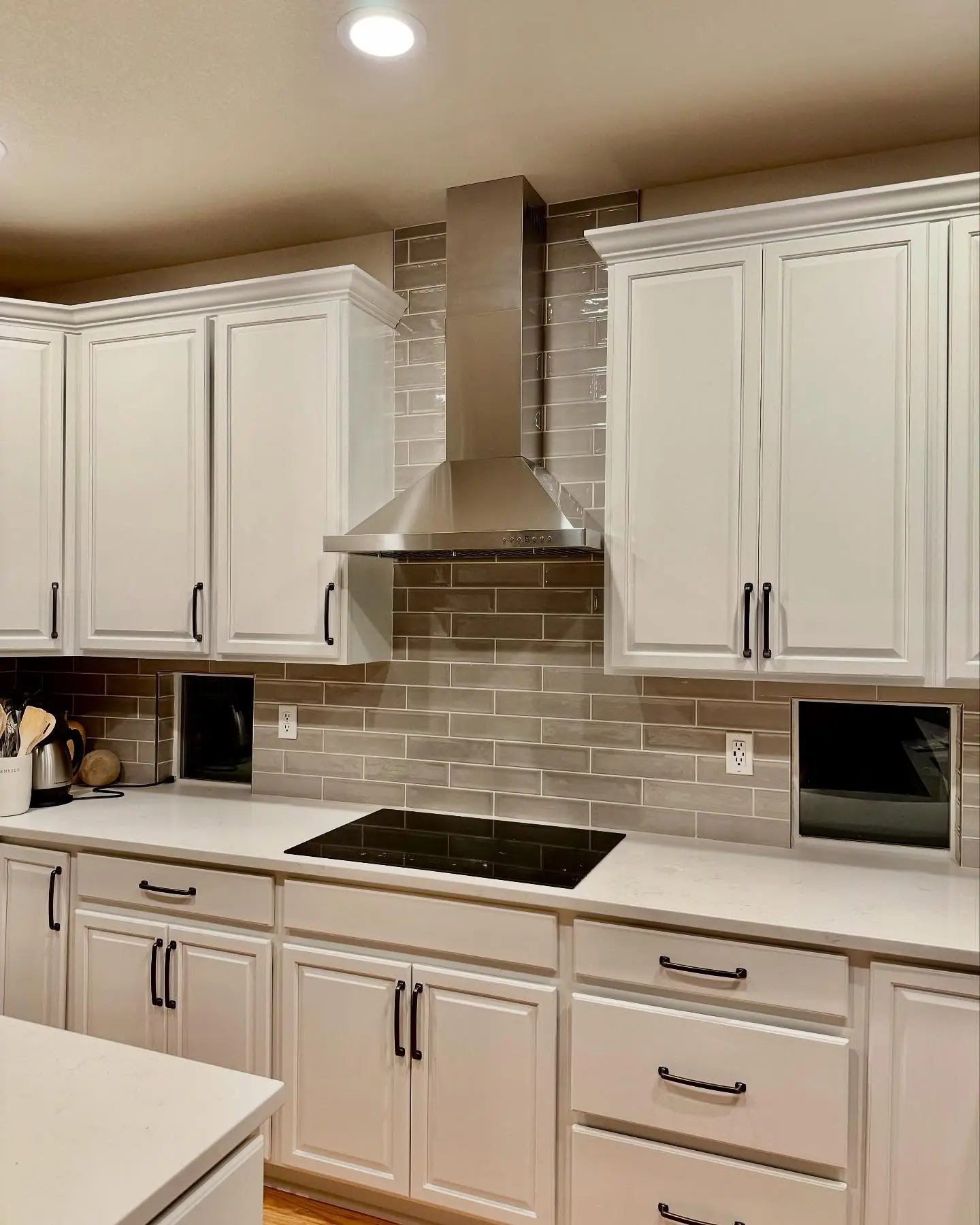 Kitchen range area prepped before a South Denver kitchen update